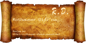 Rothauser Diána névjegykártya